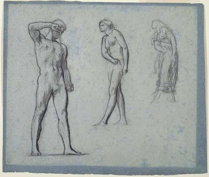 Studies for 'Eastern Slinger..': Male and Female Figures