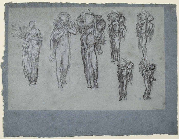 Study for 'The Daphnephoria': Male and Female Figures