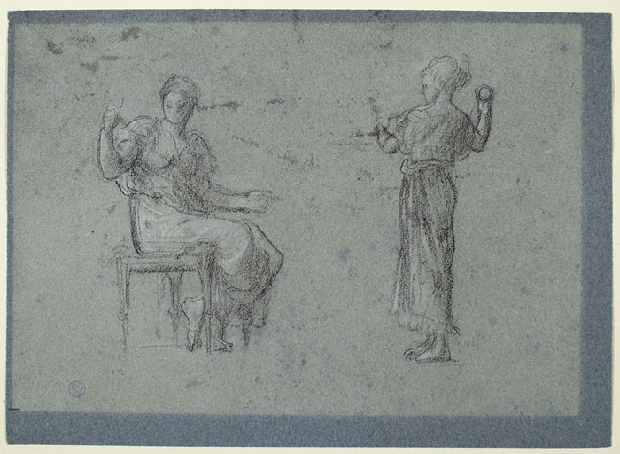 Study for 'Winding the Skein': Female Figures
