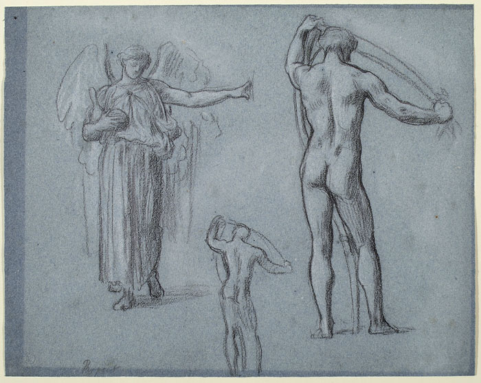 Study for 'Elijah in the Wilderness': Angel, Male Figure