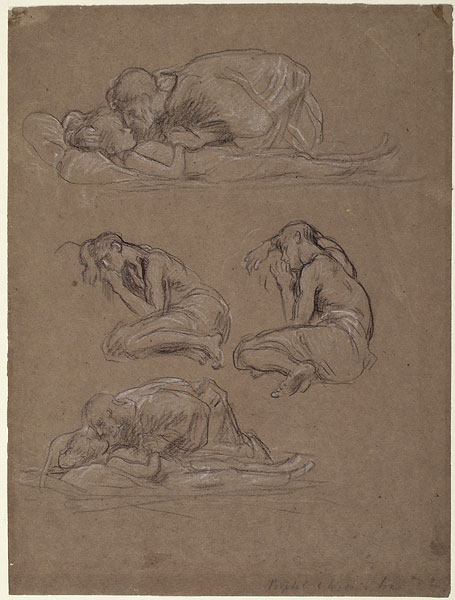 Study for 'Elisha Raising the Son of the Shunammite': Elisha, Boy