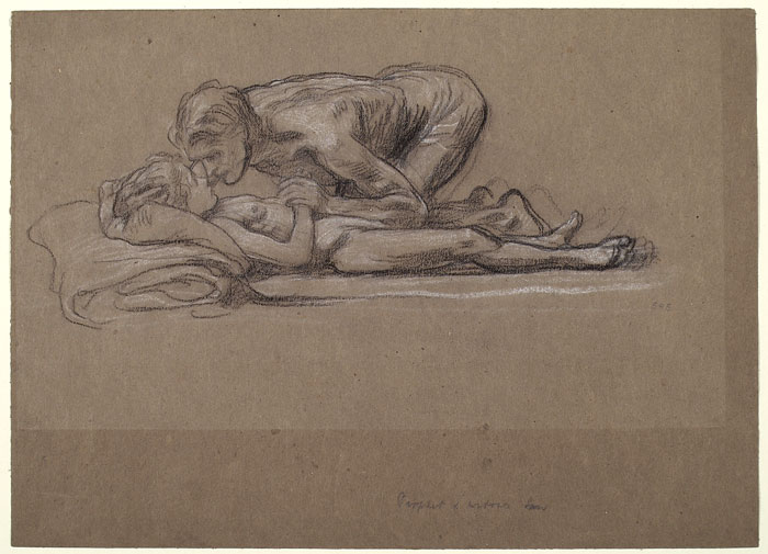 Study for 'Elisha Raising the Son of the Shunammite': Elisha, Boy