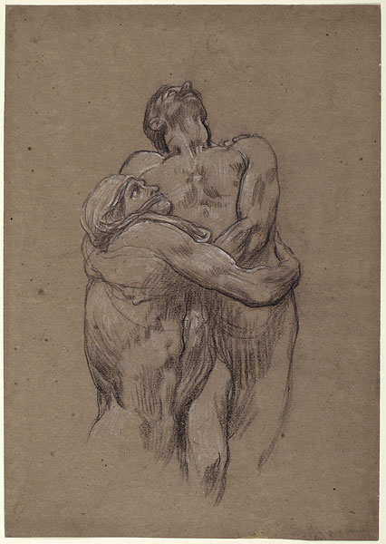 Study for 'And the sea gave up the dead which were in it': Male Figures