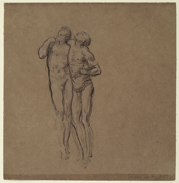 Study for 'And the sea gave up the dead which were in it': Male Figures