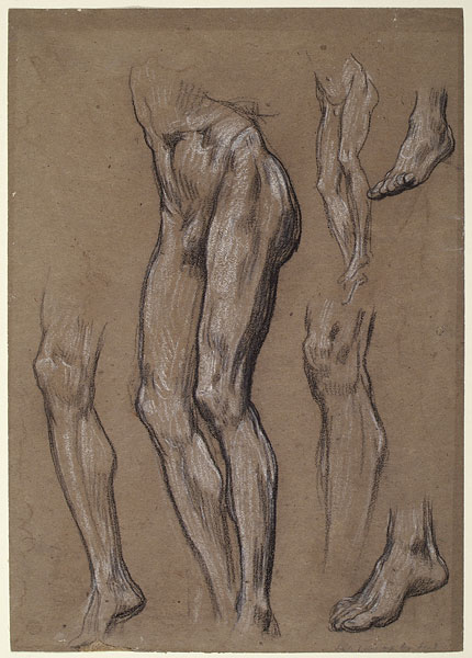 Study for 'And the sea gave up the dead which were in it': Lower Body, Legs, Feet