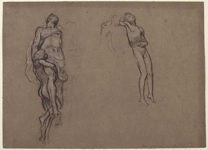 Study for 'And the sea gave up the dead which were in it': Male Figures