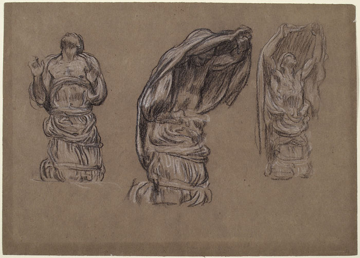 Study for 'And the sea gave up the dead which were in it': Male Figures