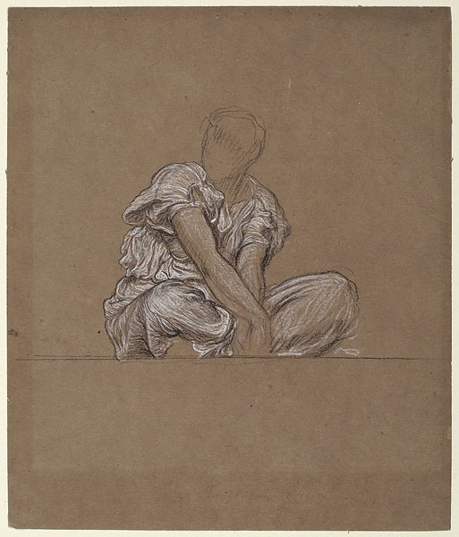 Study for 'Music': Drapery for Seated Female Figure