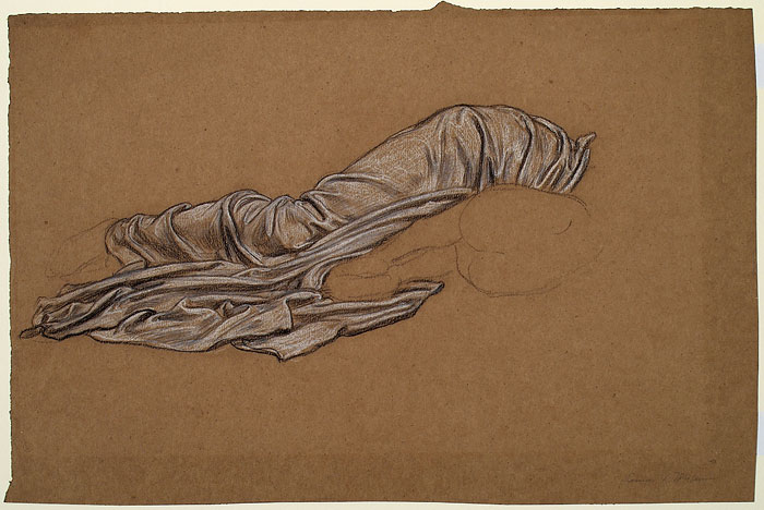 Study for 'Cymon and Iphigenia': Drapery for Sleeping Female Figure