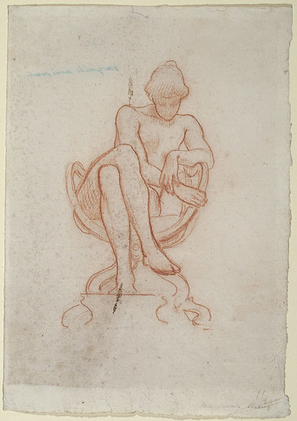 Study for 'The Marquand Ceiling': Seated Female Figure