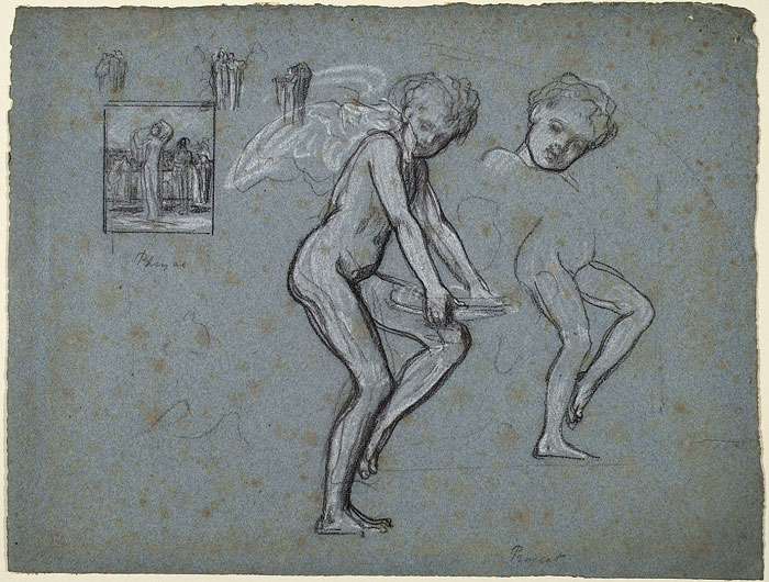 Studies for 'Cupid and Dove' and 'Phryne at Eleusis': Cupid, Composition