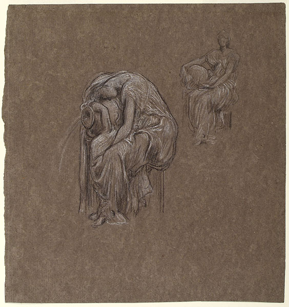 Study for 'Summer Slumber': Statue with Pitcher
