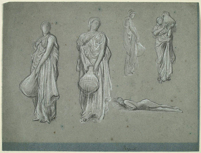 Study for 'Captive Andromache': Female Figures with Pitchers