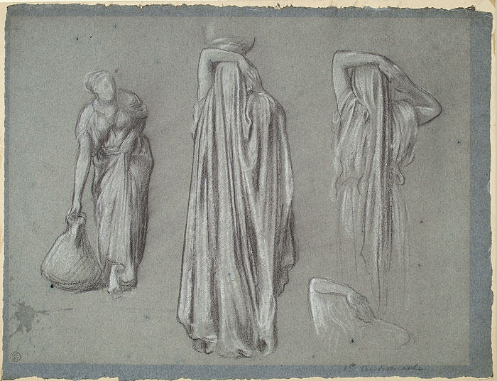 Study for 'Captive Andromache': Drapery for Female Figures