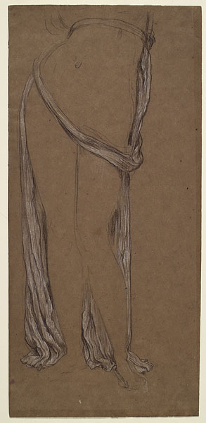 Study for 'Phryne at Eleusis': Drapery for Phryne
