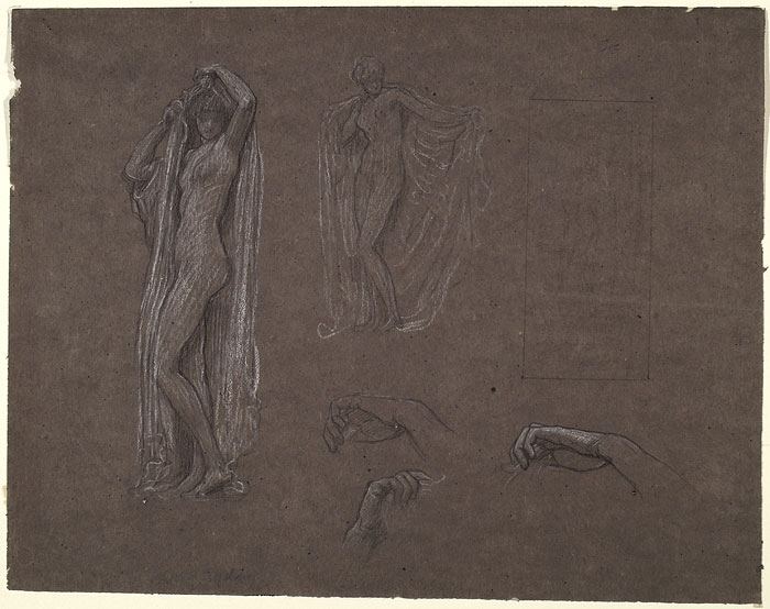 Study for 'The Bath of Psyche': Psyche, Hands
