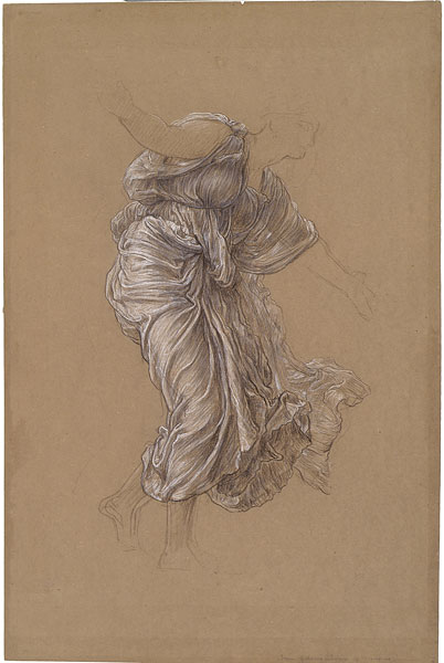 Study for 'Return of Persephone': Drapery for Demeter