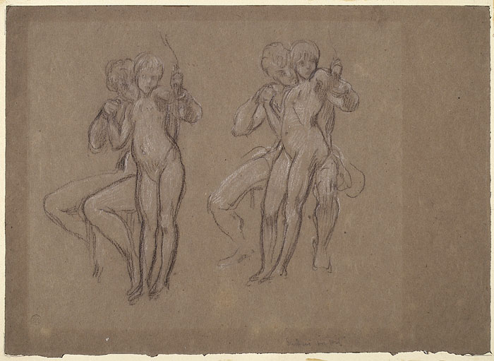 Studies for 'Hit': Male Figure with Boy