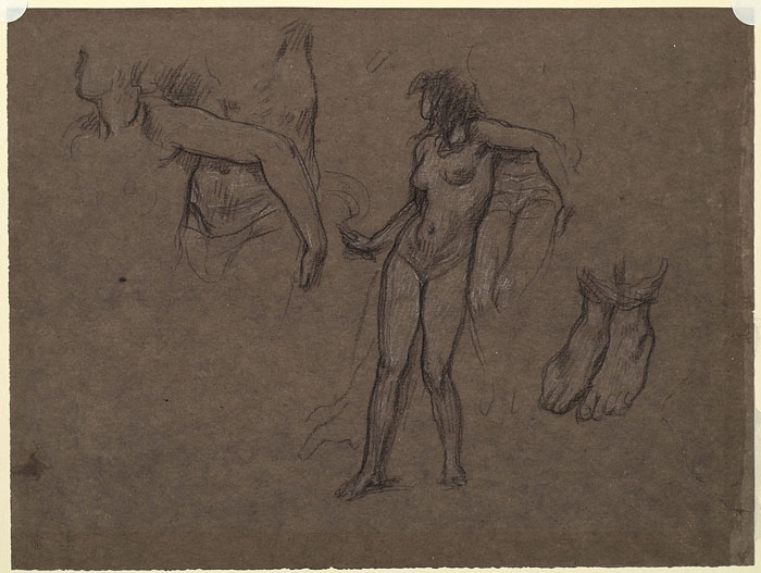 Study for 'Rizpah': Rizpah and Male Figure, Male Feet