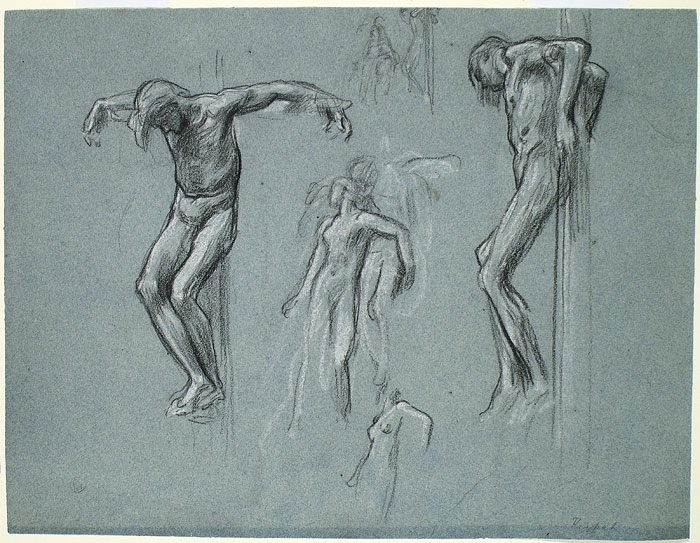Study for 'Rizpah': Rizpah, Male Figures