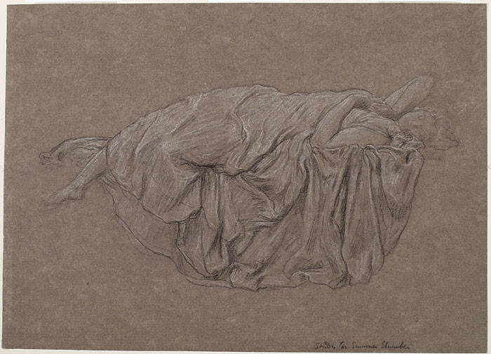 Study for 'Summer Slumber': Sleeping Female Figure