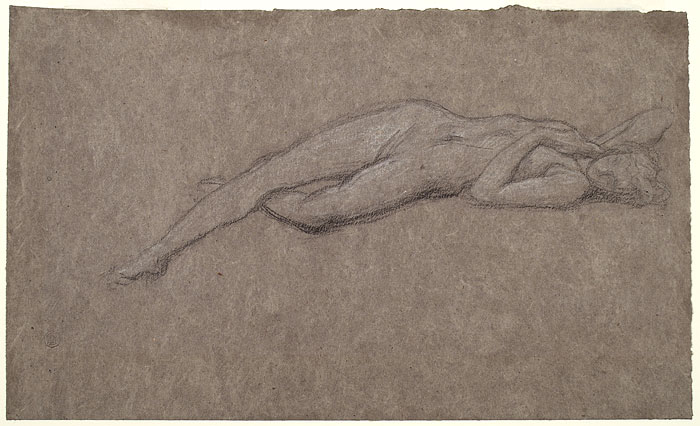 Study for 'Summer Slumber': Sleeping Female Figure