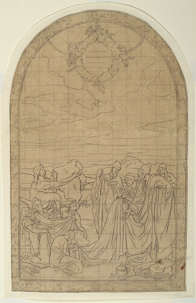 Study for 'Phoenicians Bartering with Ancient Britons': Composition