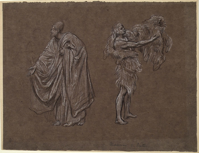 Study for 'Phoenicians Bartering with Ancient Britons': Male Figures