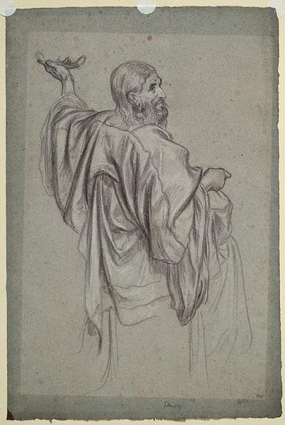 Study for 'The Star of Bethlehem': Male Figure with Lamp