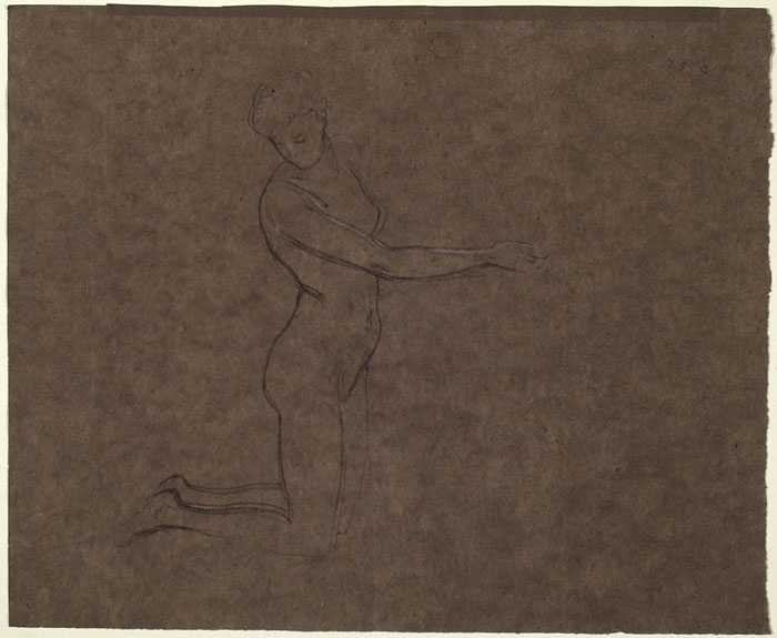 Study for 'Phoenicians Bartering with Ancient Britons': Female Figure