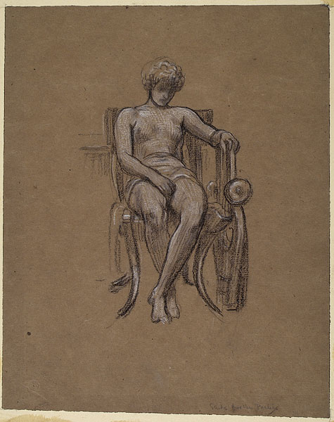 Study for 'Tragic Poetess': Female Figure