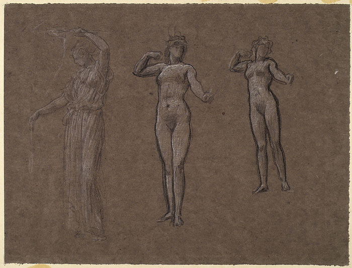 Studies for Decorative Panels for Longford Hall, Greater Manchester: Female Figures