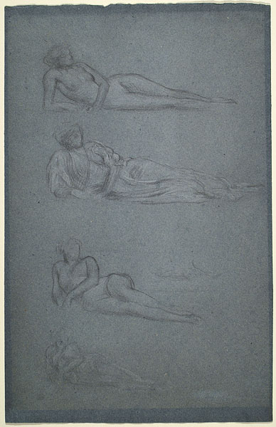 Study for 'Actaea, Nymph of the Shore': Female Figures