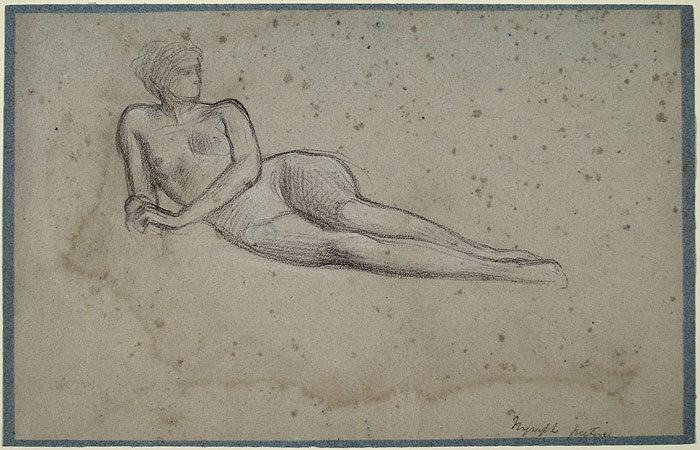 Study for 'Actaea, Nymph of the Shore': Female Figure