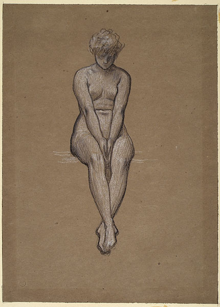 Study for 'Solitude': Female Figure