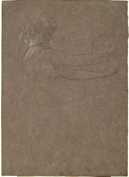 Study for 'The Dance': Female Figure with Tambourine