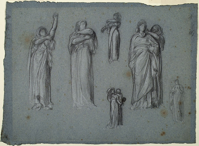 Study for 'The Arts of Industry as Applied to Peace': Drapery for Female Figures