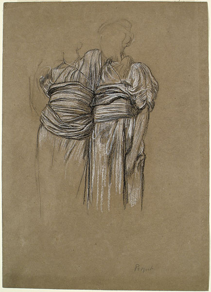 Study for 'Music': Drapery for Female Figures