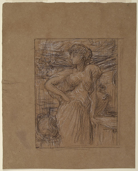 Study for 'At the Fountain': Composition