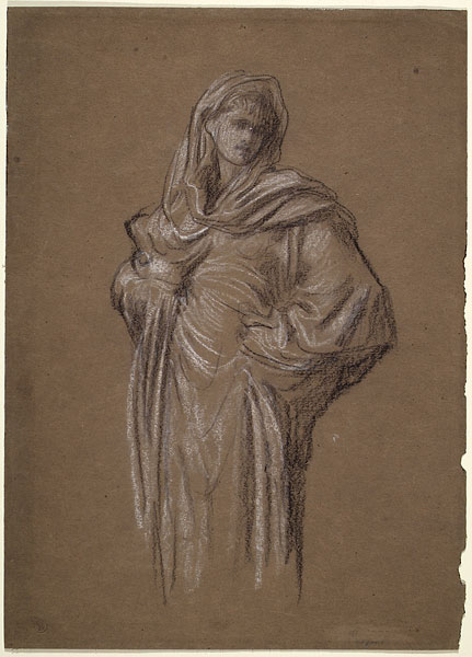 Study for 'Melittion': Drapery for Female Figure