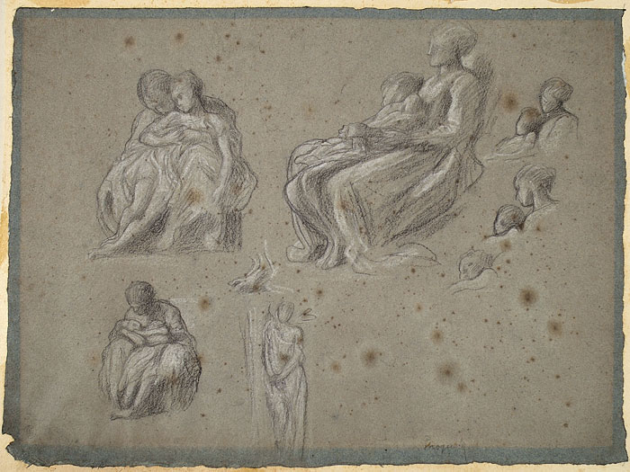 Studies of a Female Figure and Female Child, Female Figure