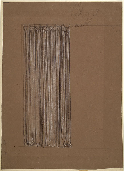 Study for 'The Bath of Psyche': Curtain