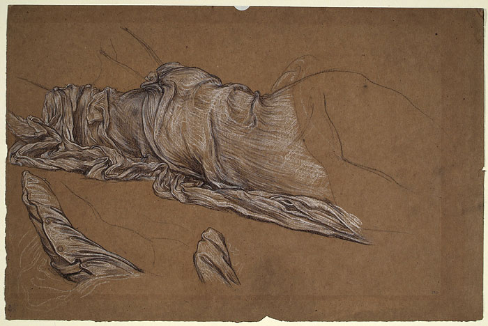 Study for 'Cymon and Iphigenia': Drapery for Iphigenia, Pillow