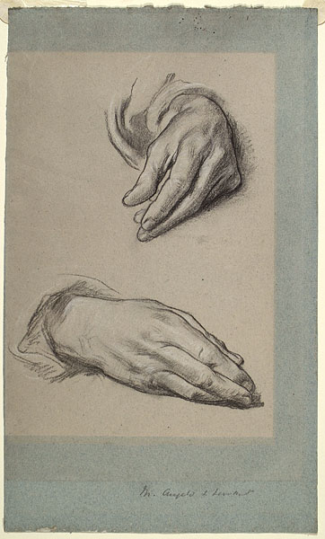 Studies for 'Michael Angelo Nursing his Dying Servant': Hands of Servant