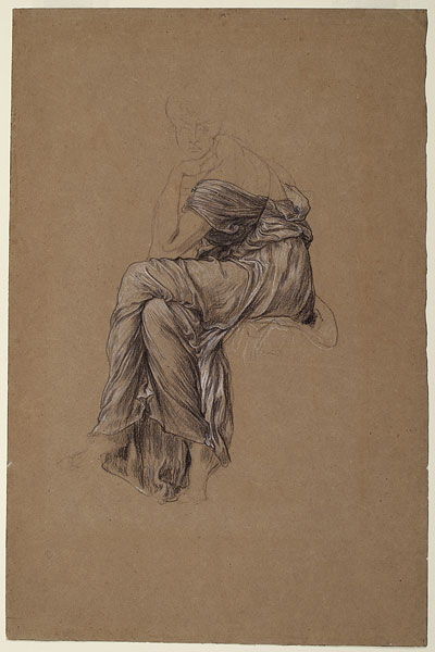 Study for 'Sibyl': Drapery for Female Figure
