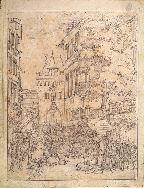 Study for a Composition Showing the Invasion of a German Town