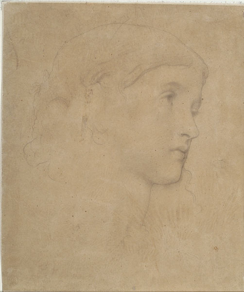 Study for 'The Wise and Foolish Virgins': Female Head