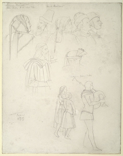 Studies after a Fresco by Andrea di Firenze