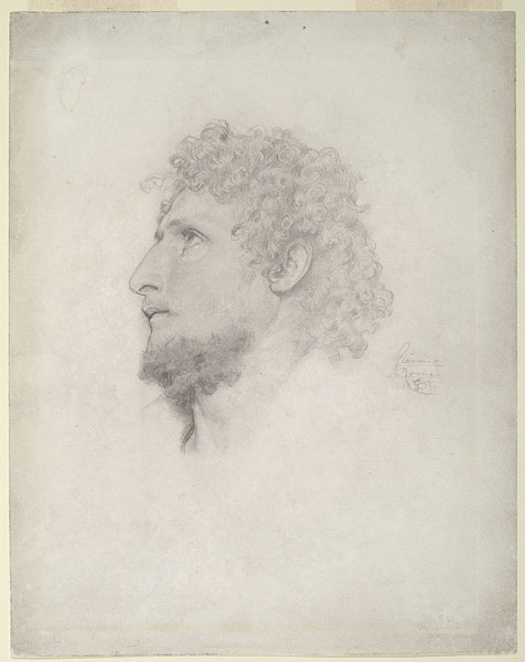 Study for 'Cimabue's Celebrated Madonna...': Male Head