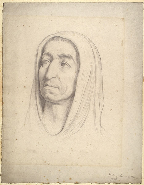 Study of a Male Head with a Hood